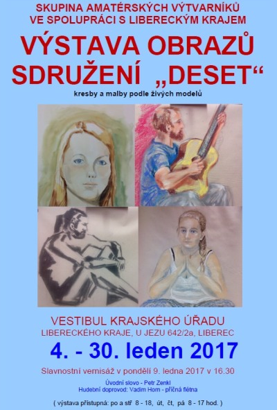 Skupina Deset představí na krajském úřadě obrazy podle živých modelů