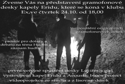 V klubu Ex představí desku kapely Eridu