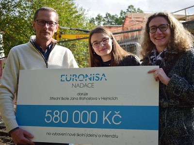 Nadace Euronisa letos rozdělila téměř 1,4 milionu korun