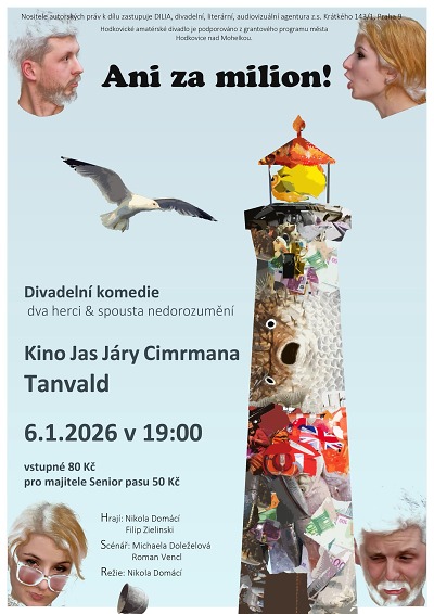 Detektivku Ani za milion! zahraje v Tanvaldě soubor z Hodkovic