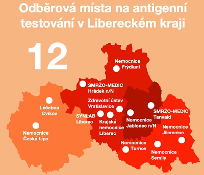Autor foto:Archiv KÚ Libereckého kraje Antigenních center funguje v Libereckém kraji už dvanáct
