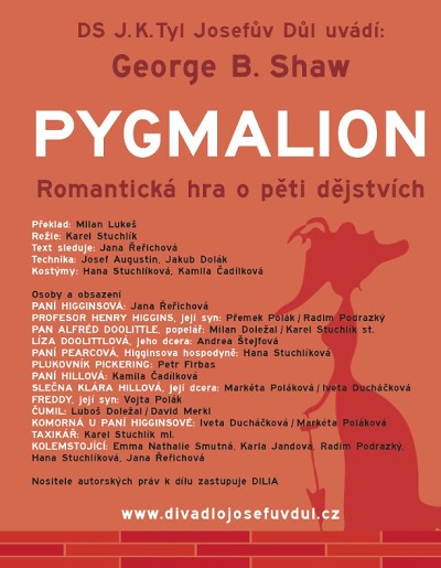 Autor foto:Archiv DS J. K. Tyl Josefův Důl V Josefově Dole zvou na reprízu Pygmalionu