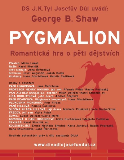 V Josefově Dole zvou na reprízu Pygmalionu