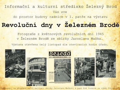 Revoluční dny v Železném Brodě osvětlí výstava Jaroslava Maška