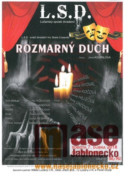Na divadelní hru Rozmarný duch zavítejte do Desné 