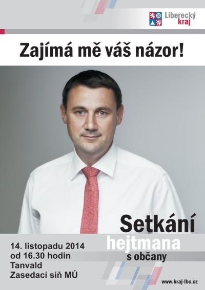 Občané Tanvaldu a Desné, zeptejte se hejtmana, zajímá ho i Váš názor!