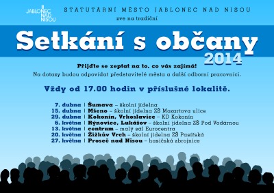 Každoroční setkání s jabloneckými občany letos začnou 7. dubna