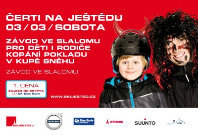 Na Ještěd se sjedou čerti na lyžích i bez