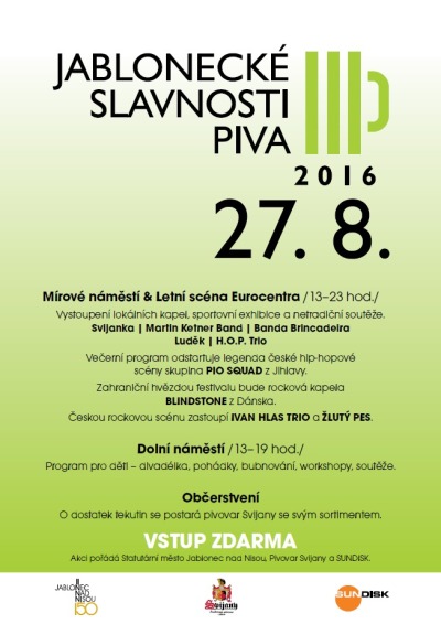 Jablonecké slavnosti piva jsou dalším dárkem k výročí města Jablonecké slavnosti piva jsou dalším dárkem k výročí města