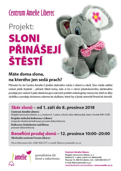 Sloni podpoří onkologicky nemocné
