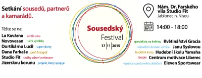 Sousedský festival představí na jabloneckém náměstí místní spolky a umělce