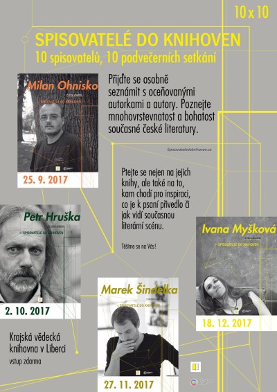 Známí spisovatelé navštíví libereckou knihovnu