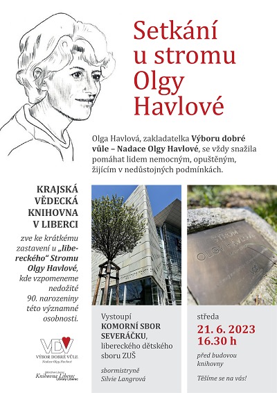 Krajská knihovna pořádá setkání u stromu Olgy Havlové