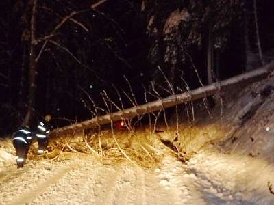 Hasiči se nezastavili ani na Štědrý den, odstraňovali popadané stromy