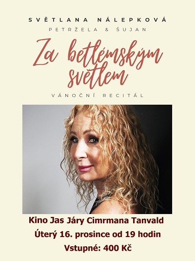 Světlana Nálepková zazpívá v tanvaldském kině Vánoční recitál