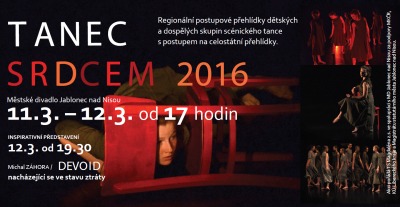 Přehlídka Tanec srdcem v jabloneckém divadle uvede i Michala Záhoru