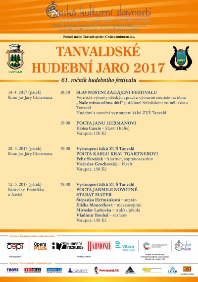 Tanvaldské hudební jaro zahájí v dubnu dva koncerty