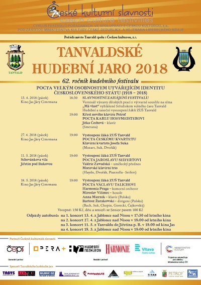 Program Tanvaldského hudebního jara 2018
