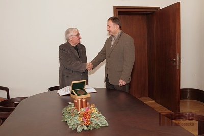 Podpis Václava Vostřáka do kroniky města