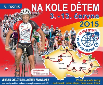 Cyklotour Na kole dětem při 6. ročníku zavítá i do našeho regionu