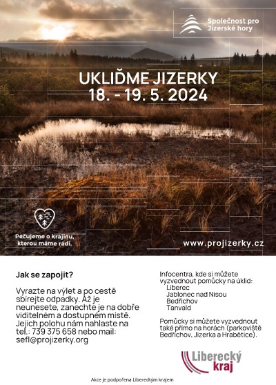 Přidejte se o víkendu 18. a 19. května k úklidu Jizerek