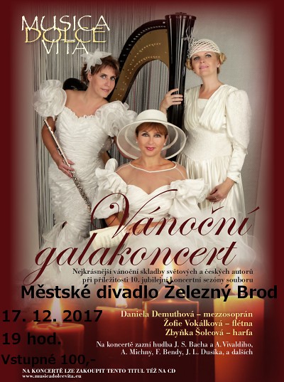 Vánoční galakoncert obstará v Železném Brodě Musica Dolce Vita