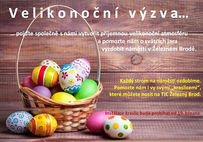 V Železném Brodě chtějí o Velikonocích vyzdobit náměstí kraslicemi