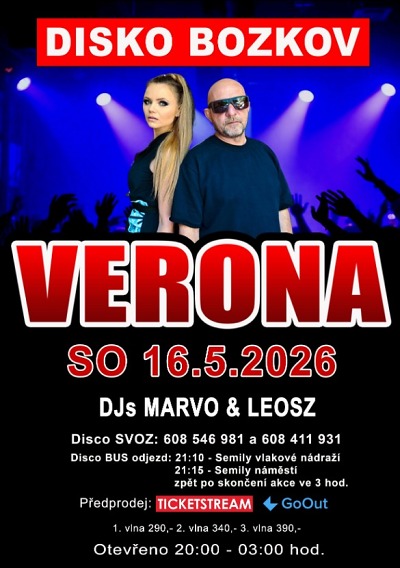 Verona roztančí bozkovskou diskotéku