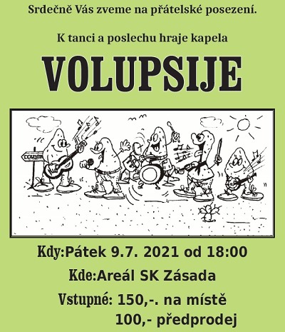 V areálu SK Zásada zahraje kapela Volupsije