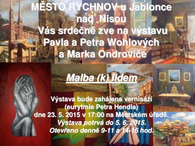 Malba (k) lidem je nová výstava na městském úřadě v Rychnově