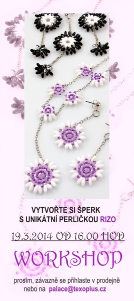 Na workshopu v Palace Plus budou tvořit bižuterii z perliček RIZO