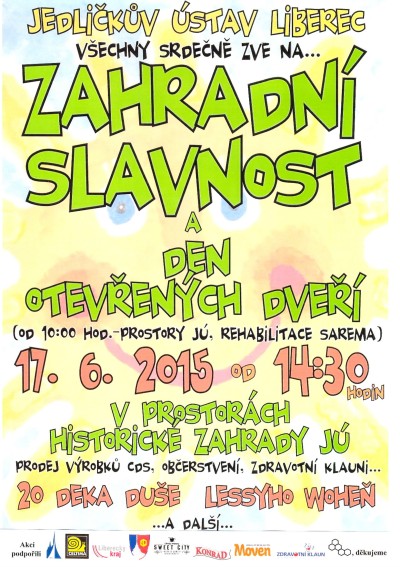 Jedličkův ústav pořádá Zahradní slavnost