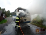 Požár autobusu v Zásadě