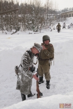Ukázka bitvy o znovudobytí Budapešti v lednu 1945. Smržovka, leden 2012.
