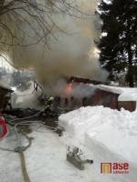 Požár stodoly v Alšovicích