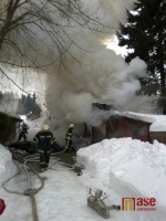 Požár stodoly v Alšovicích