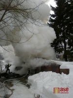 Požár stodoly v Alšovicích