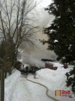 Požár stodoly v Alšovicích