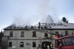Požár bývalé hospody v Krompachu