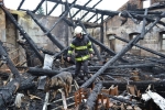 Požár bývalé hospody v Krompachu