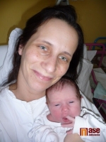 Maminka Michaela Chomátová s dcerou Kristinou Chomátovou narozenou 27.12.2010.