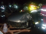 Nehoda tří aut v ulici Riegrova v Jablonci nad Nisou