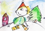 Vítězná kresba Lucinky Černé - Hurá na lyže!