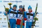 Skiatlon muži květinový ceremoniál