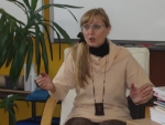 Spisovatelka Ivona Březinová na besedě s dětmi ve Svobodné základní škole