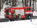 Cvičení hasičů v tanvaldské nemocnici