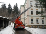 Cvičení hasičů v tanvaldské nemocnici