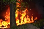 Požár dodávky Mercedes v Lučanech nad Nisou
