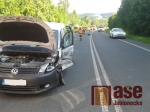 Nehoda dvou vozidel u Jablonce na silnici 65