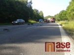 Nehoda dvou vozidel u Jablonce na silnici 65